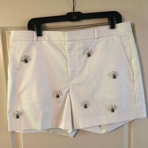 Ladies Embellished White Shorts BR Size 12